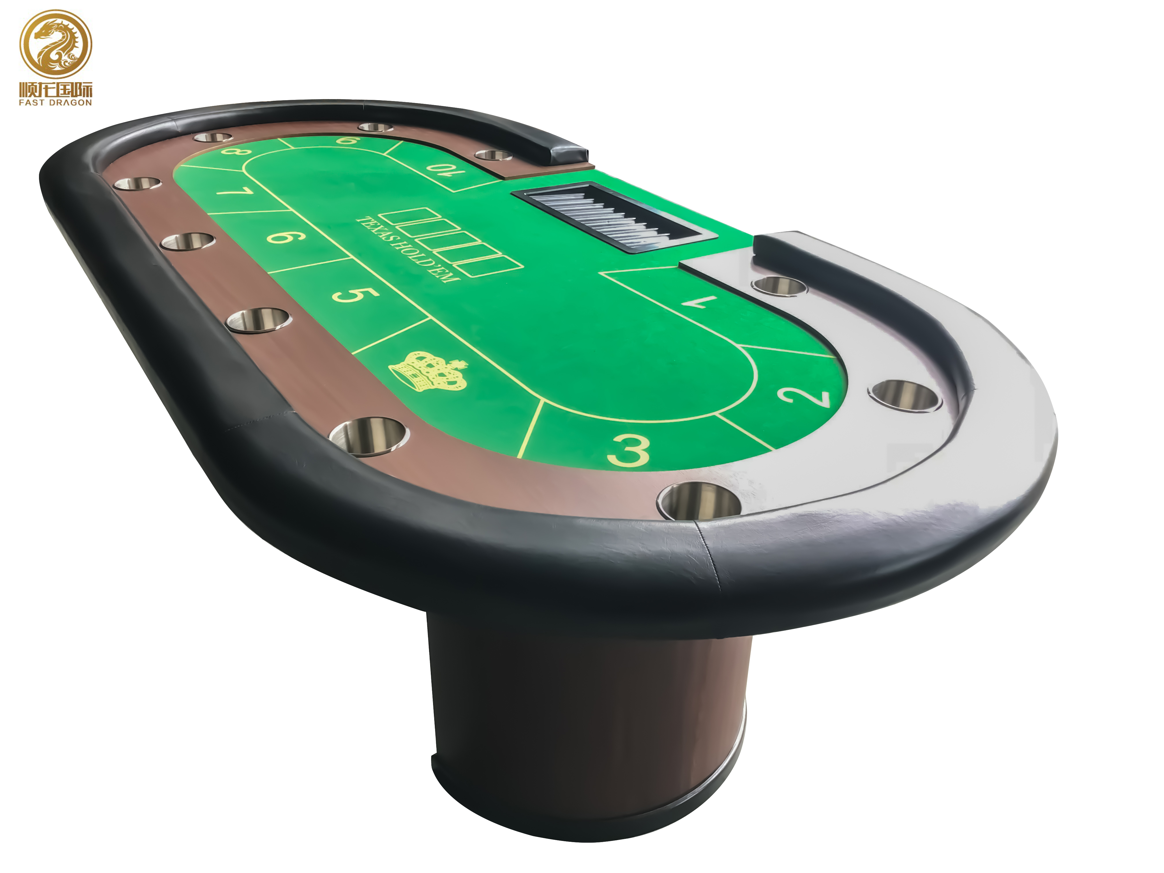 DRA-GB3056 Luxurious Customized Texas Holdem Poker Table Casino Gambling Playing Cards Texas Poker Table 