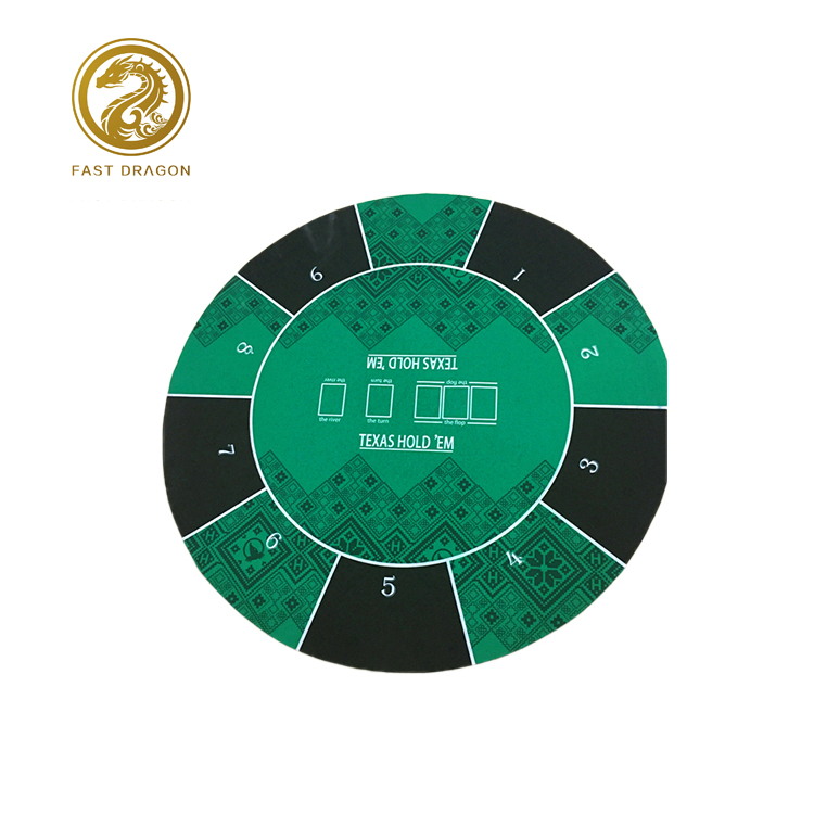 DRA-PM1090 Round Rubber Backed Custom Gambling Poker Mat 