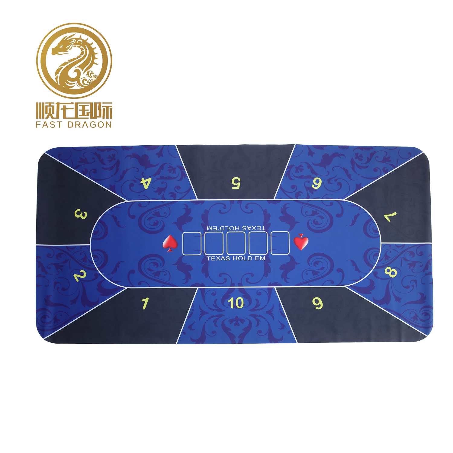 DRA-PM1093S Poker Mat Knitted Fabric and Rubber Gambling Casino