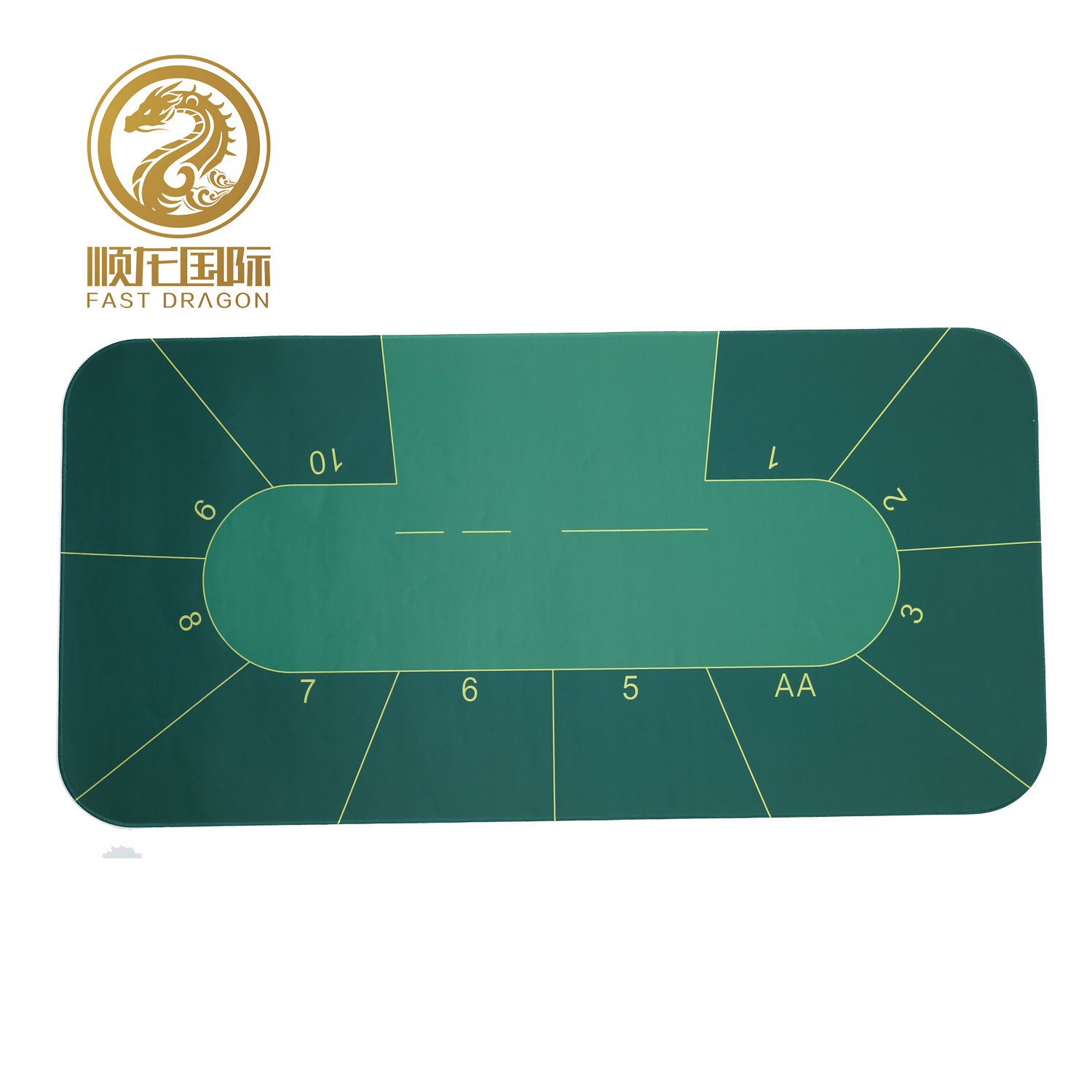 DRA-PM1095 Rubber Poker Mat Customize Casino Gambling (